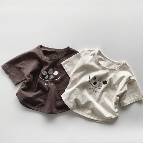 Áo Thun Cộc Tay Hàn Quốc Cho Bé Trai & Bé Gái - Cotton Thoáng Mát, Phong Cách Cá Tính Mùa Hè, Quần Áo Thời Trang Trẻ Em