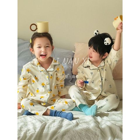 Bộ Pijama Dài Tay Cotton Cao Cấp Cho Bé Trai Bé Gái - Hoạ Tiết Dễ Thương Xuất Hàn 2025 - Thời Trang Trẻ Em Ấm Áp