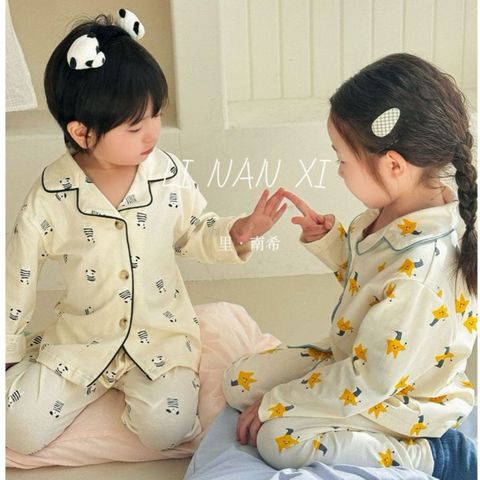 Bộ Pijama Dài Tay Cotton Cao Cấp Cho Bé Trai Bé Gái - Hoạ Tiết Dễ Thương Xuất Hàn 2025 - Thời Trang Trẻ Em Ấm Áp