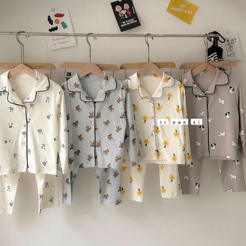 Bộ Pijama Dài Tay Cotton Cao Cấp Cho Bé Trai Bé Gái - Hoạ Tiết Dễ Thương Xuất Hàn 2025 - Thời Trang Trẻ Em Ấm Áp