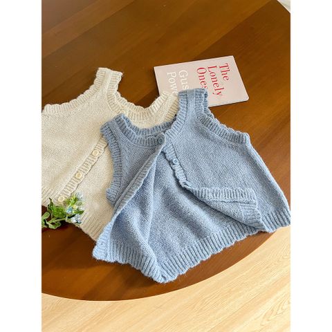 Áo Gile Len Dệt Kim Ngắn Ambbkids Cho Bé Gái - Phong Cách Thu Đông Hàn Quốc Ngọt Ngào, Nhiều Lớp, Size 90-150
