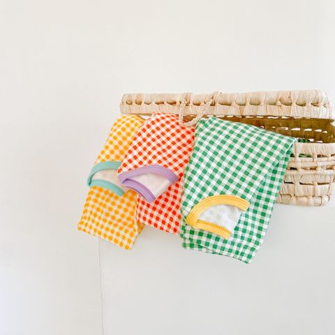 Bộ Dài Tay Kẻ Caro Hàn Quốc Cho Bé - Thời Trang Thu Đông Cao Cấp Dễ Thương Cho Bé Trai & Bé Gái 100% Cotton Mềm Mại