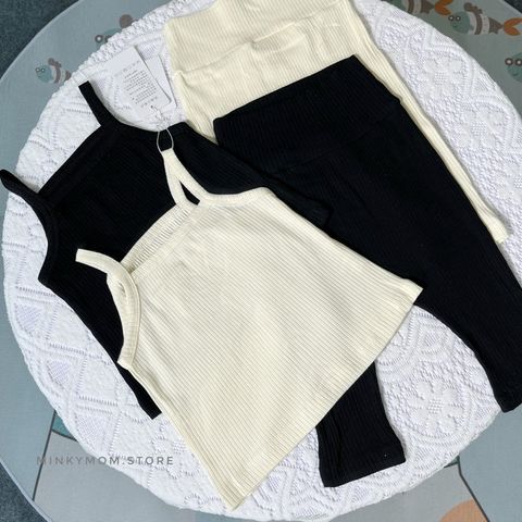 Bộ Đồ 2 Dây Baby Anna Thun Cạp Cao Cho Bé Gái Phong Cách Hàn Quốc - Thoáng Mát, An Toàn Mùa Hè 2023