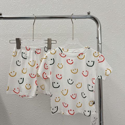 Bộ Quần Áo Cộc Tay 100% Cotton Mềm Mại Cho Bé Trai Bé Gái - Thời Trang Mùa Hè 2023 Họa Tiết Độc Đáo, Thoáng Mát