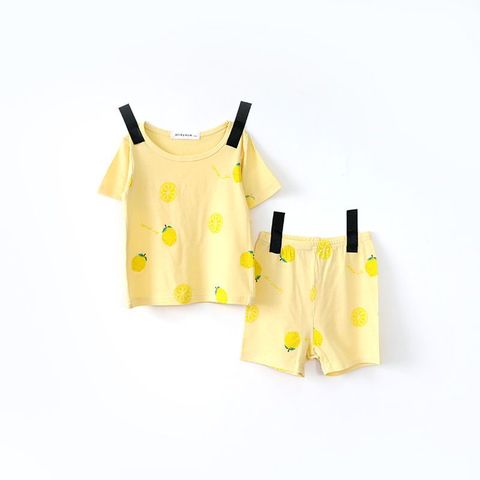 Bộ Cộc Tay Thun Lạnh Hoa Quả MINKYMOM Quảng Châu - Thời Trang Trẻ Em Cao Cấp, Size 120-130, Chất Liệu Cotton Mềm Mại, Thoáng Mát