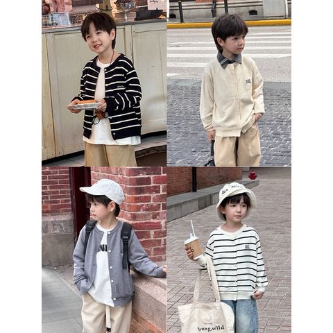 Áo Len Cardigan Nhung Thỏ Thêu Chữ Mot Amote Dáng Rộng Cho Bé - Thời Trang Thu Đông Hàn Quốc Ambbkids Size 90-150