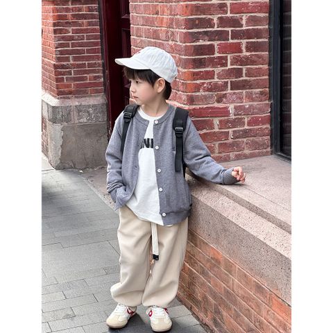 Áo Len Cardigan Nhung Thỏ Thêu Chữ Mot Amote Dáng Rộng Cho Bé - Thời Trang Thu Đông Hàn Quốc Ambbkids Size 90-150