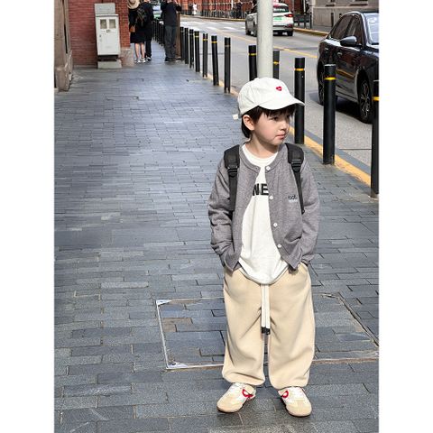 Áo Len Cardigan Nhung Thỏ Thêu Chữ Mot Amote Dáng Rộng Cho Bé - Thời Trang Thu Đông Hàn Quốc Ambbkids Size 90-150