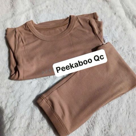 [PEEKABOO] Bộ Dài Tay Trơn Thun Tăm PeeKaBoo Quảng Châu Cao Cấp