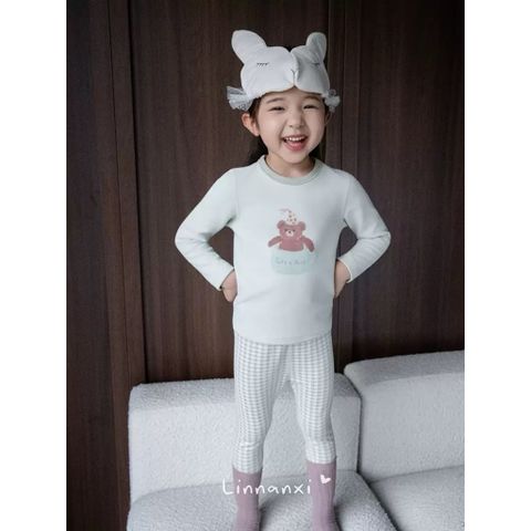 [Linanxi] Bộ Quần Áo Nỉ Dài Tay Mặc Nhà Hoạt Hình Dễ Thương Cho Bé Trai, Bé Gái Mẫu Mới Thu Đông 2025