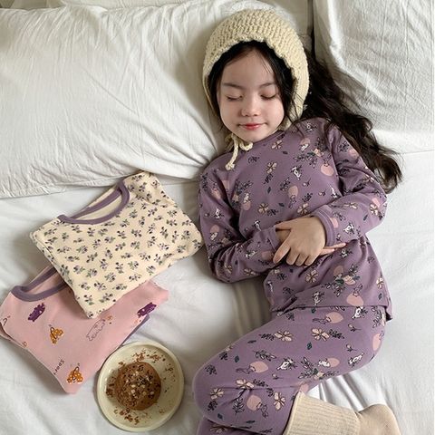 Bộ Quần Áo Ngủ Dài Tay Thu Đông Ambbkids - Chất Liệu Thun Mềm Mịn, Dễ Thương Cho Bé Trai, Bé Gái Kích Thước 80-150