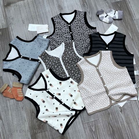 Áo Gile Nhung Lông Cừu Linanxi - Gile Đa Năng Giữ Ấm, Kiểu Dáng Hàn Quốc Cho Bé Trai, Bé Gái, Size 90-130