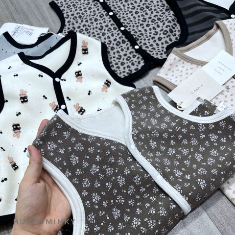 Áo Gile Nhung Lông Cừu Linanxi - Gile Đa Năng Giữ Ấm, Kiểu Dáng Hàn Quốc Cho Bé Trai, Bé Gái, Size 90-130