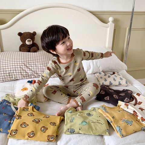 Bộ Đồ Ngủ Dài Tay Thu Đông AMBB KIDS Cho Bé Trai Bé Gái - Chất Liệu Thun Mềm, Dễ Thương Nhiều Mẫu Mới 2024
