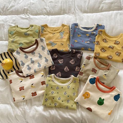 Bộ Đồ Ngủ Dài Tay Thu Đông AMBB KIDS Cho Bé Trai Bé Gái - Chất Liệu Thun Mềm, Dễ Thương Nhiều Mẫu Mới 2024
