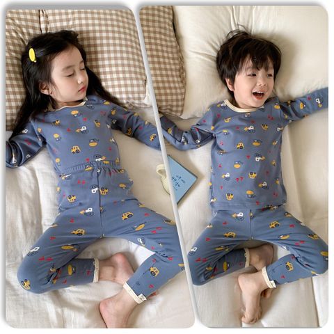 Bộ Đồ Ngủ Dài Tay Thu Đông AMBB KIDS Cho Bé Trai Bé Gái - Chất Liệu Thun Mềm, Dễ Thương Nhiều Mẫu Mới 2024