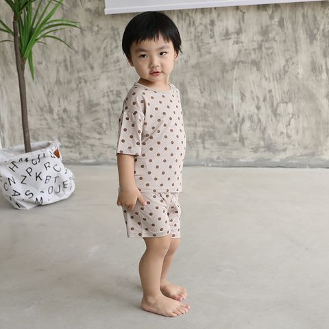 Bộ Cộc Tay Chấm Bi Thun Lạnh Minky Mom Cho Bé - Chất Liệu Cotton Mềm Mại, An Toàn và Thoáng Mát, Size Đa Dạng Từ 6-26kg