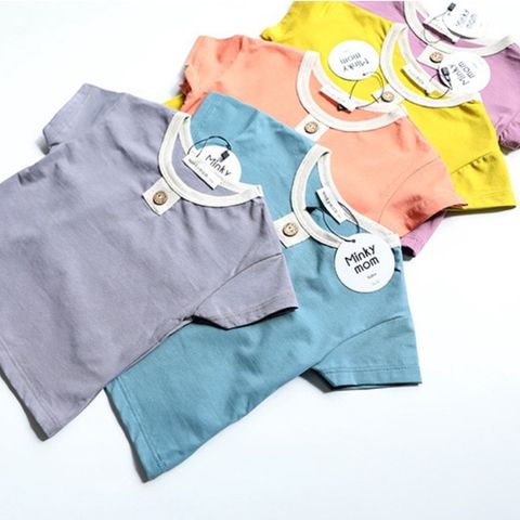 Bộ Cộc Cotton Lạnh MINKYMOM 2023 - Quần Lửng Thoáng Mát Cho Bé Ngày Hè, Dành Cho Bé Đi Học, Siêu Thoải Mái, Hút Ẩm Tốt