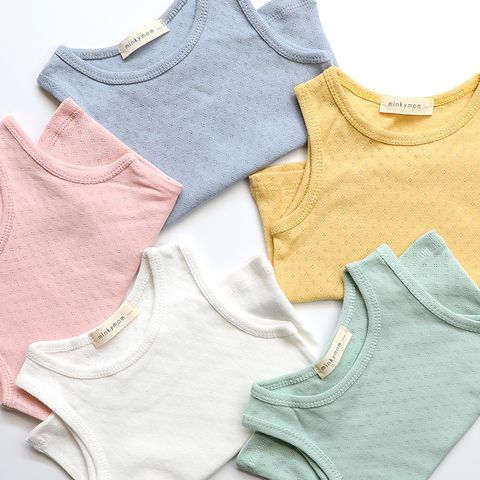 Bộ Ba Lỗ Thông Hơi Minky Mom 2023 Cho Bé Trai & Bé Gái Màu Pastel - Thoáng Mát, 100% Cotton An Toàn, Phong Cách Mới Hè