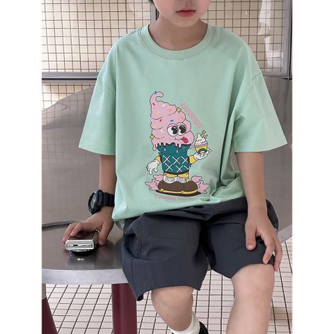 Áo Thun Hoạt Hình Dễ Thương AmbbKids Cho Bé Trai & Bé Gái - Chất Cotton Mềm Mịn, Thoáng Mát, Phong Cách Hè 2025