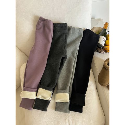 Quần Legging Bé Gái Ambbkids 2024 - Len Nhung Lót Lông Dày Dặn, Co Dãn Mềm Mại, Thời Trang Hàn Quốc Mùa Đông ấm áp