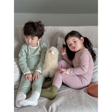Bộ Đồ Ngủ Dài Tay Cotton Nguyên Chất Cho Bé Trai Gái - Thời Trang Thu Đông Hàn Quốc Dễ Thương Ấm Áp, Size 90-150cm
