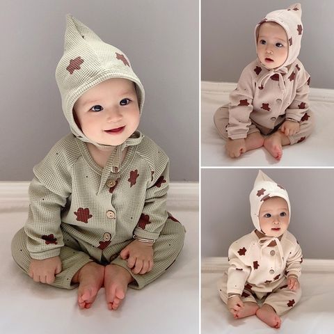 [TẶNG NÓN] Body Dài Tay Cho Bé, Body Sleepsuit Kèm Nón Thu Đông Cho Bé
