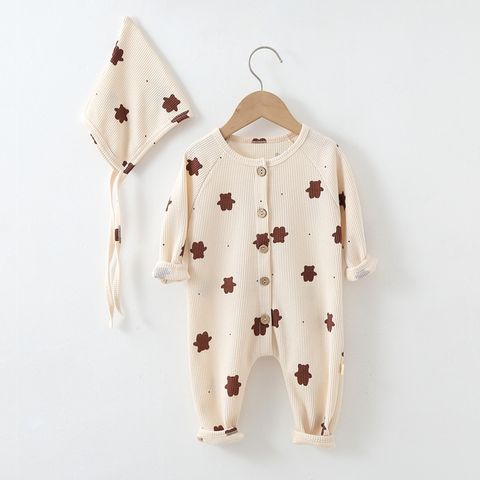 [TẶNG NÓN] Body Dài Tay Cho Bé, Body Sleepsuit Kèm Nón Thu Đông Cho Bé