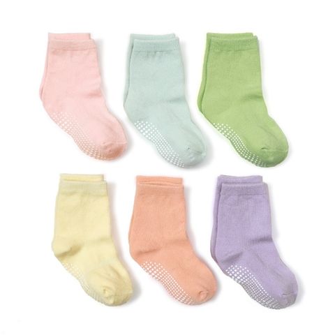 Set 6 Đôi Tất Chống Trượt Cho Bé 0-7 Tuổi - Tất Đẹp, Dễ Giặt, Thoải Mái Đi Trong Nhà Hoặc Trường Học