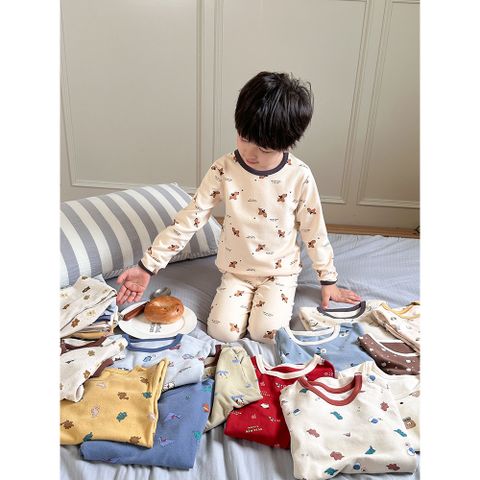 Bộ Quần Áo Ngủ AmbbKids Dài Tay Thu Đông 2024 - Đồ Ngủ Thoáng Mát Cho Bé Trai Bé Gái, Vải Mềm Chất Lượng Cao