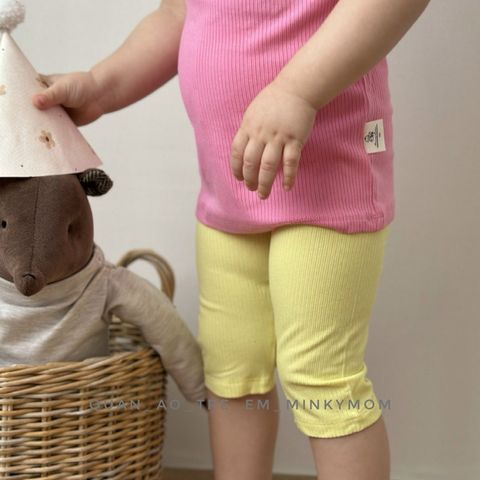 peekaboo2023 Bộ Ba Lỗ Tăm Phối Màu Cực Xinh Cho Bé Trai Bé Gái Phong Cách Hàn Quốc Mới Nhất Hè 2023