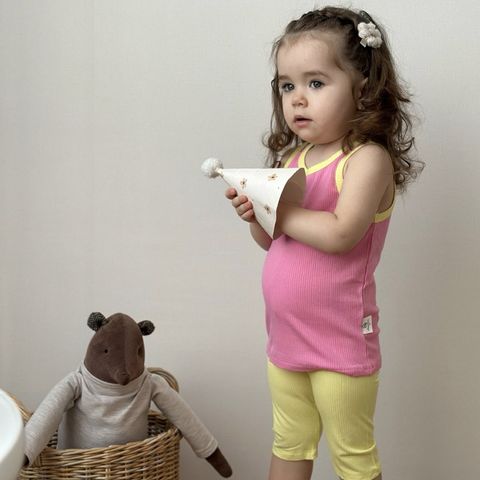 peekaboo2023 Bộ Ba Lỗ Tăm Phối Màu Cực Xinh Cho Bé Trai Bé Gái Phong Cách Hàn Quốc Mới Nhất Hè 2023