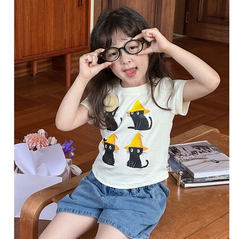 Áo Phông Bé Gái Họa Tiết Dễ Thương - Cotton Mềm Mịn, Bền Màu Cho Mùa Hè - Size 2-8 Tuổi, Thời Trang Ngọt Ngào