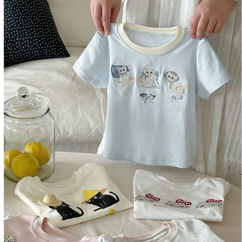 Áo Phông Bé Gái Họa Tiết Dễ Thương - Cotton Mềm Mịn, Bền Màu Cho Mùa Hè - Size 2-8 Tuổi, Thời Trang Ngọt Ngào
