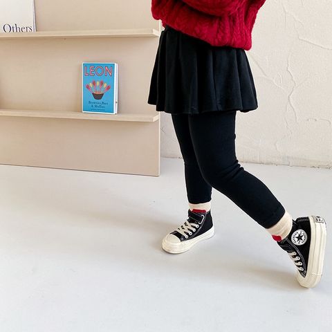 AMBB - Quần Legging Giả Váy, Quần Nỉ Liền Chân Váy Xếp Ly Cho Bé Gái Hàng Ambb Kids Quảng Châu