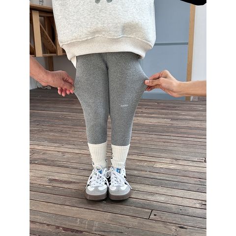 Quần Legging Lót Nỉ Dày Dặn LUCKY Cho Bé Gái - Thoải Mái, Co Dãn, Phong Cách Hàn Quốc, Mùa Thu Đông 1-8 Tuổi