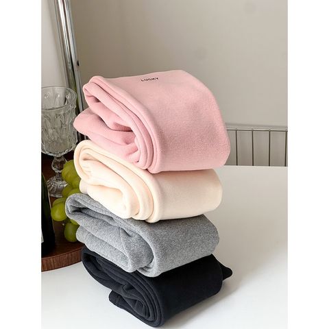 Quần Legging Lót Nỉ Dày Dặn LUCKY Cho Bé Gái - Thoải Mái, Co Dãn, Phong Cách Hàn Quốc, Mùa Thu Đông 1-8 Tuổi