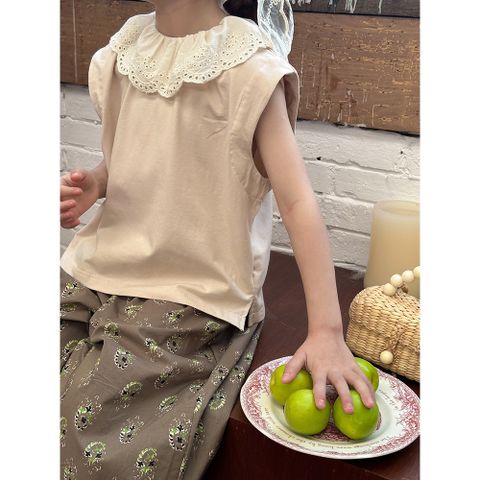 [Ambb] - Áo Thun Sát Nách Cổ Ren Búp Bê Cho Bé Gái Hàng Ambbkids Quảng Châu