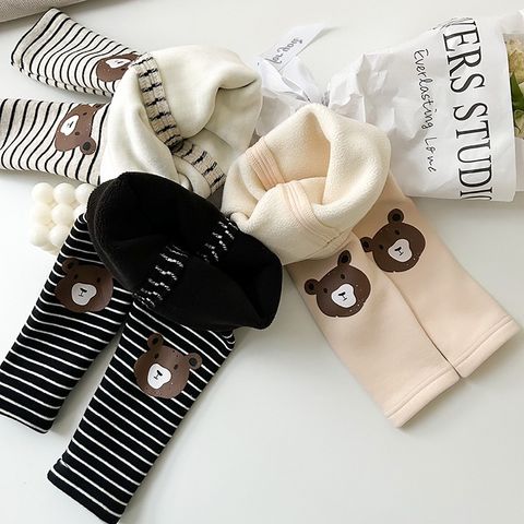 Ambbkids-Quần Legging Gấu Lót Lông Giữ Nhiệt Hình Gấu Bear Dễ Thương  Cho Bé Trai Bé Gái Hàng Quảng Châu Cao Cấp