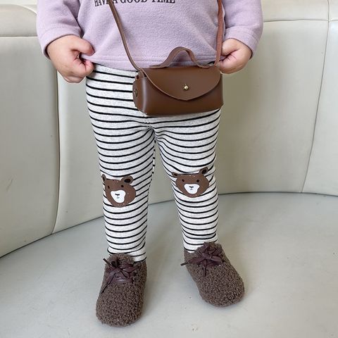 Ambbkids-Quần Legging Gấu Lót Lông Giữ Nhiệt Hình Gấu Bear Dễ Thương  Cho Bé Trai Bé Gái Hàng Quảng Châu Cao Cấp