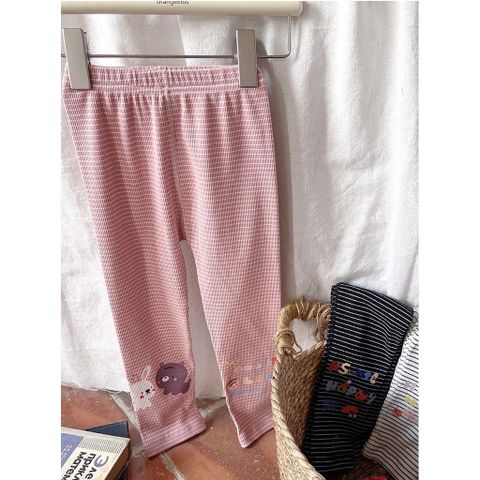 Quần Legging Gân Sọc In Hình Cho Bé Gái 1-8 Tuổi - Chất Liệu Mềm Mại, Co Dãn Tuyệt Vời, Phong Cách Hàn Quốc Mùa Thu Đông
