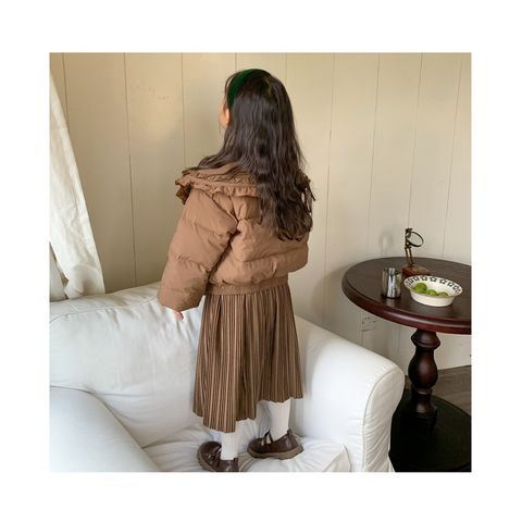 Áo Khoác Phao Ngắn Cổ Sen Cho Bé Gái - Siêu Nhẹ, Siêu Ấm, Phong Cách Hàn Quốc, Sale Giá Tốt, Size Đủ Các Tuổi