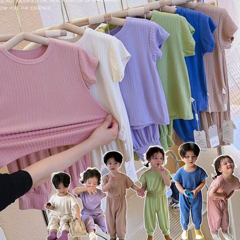[New2023] Bộ Tăm Tay Cộc Quần Dài Bo Gấu Thông Hơi Thoáng Mát Chống Muỗi Cho Bé Trai Bé Gái Mới Nhất Hè 2023