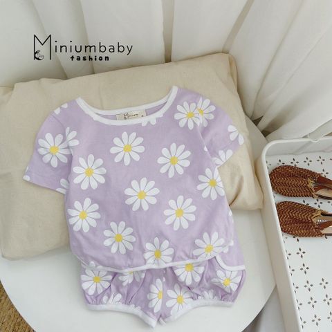 Đồ Bộ Cộc Tay Thêu Rau Củ Quả Dễ Thương Cho Bé - Bộ Thời Trang Mùa Hè Mát Mẻ, Phong Cách Đáng Yêu Từ MINIUMBABY, Size 1-6 Tuổi
