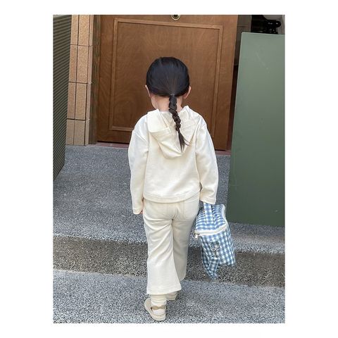 Bộ Quần Áo Thu Đông Có Mũ và Quần Loe Xẻ Giữa Phong Cách Sành Điệu Cho Bé Gái - Thời Trang Trẻ Em Xinh Xắn