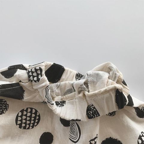 Quần Lửng Hoạ Tiết Cotton Mùa Hè 2023 Cá Tính Cho Bé Trai và Bé Gái Cotton Xược Mỏng In Sóng Chấm Bi Quần Dài Hàn Quốc