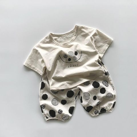 Quần Lửng Hoạ Tiết Cotton Mùa Hè 2023 Cá Tính Cho Bé Trai và Bé Gái Cotton Xược Mỏng In Sóng Chấm Bi Quần Dài Hàn Quốc