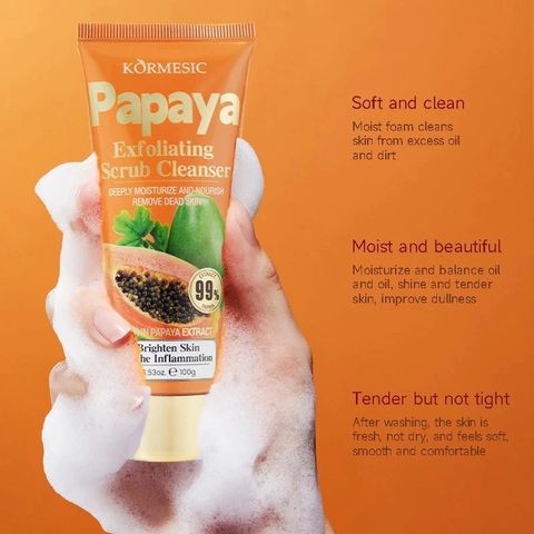 Tẩy Tế Bào Chết Da Mặt Papaya Peeling Gel 100g - Chiết Xuất Đu Đủ Dưỡng Ẩm, Làm Sạch Mịn Màng, Ngăn Ngừa Mụn Cho Da Khỏe Mạnh