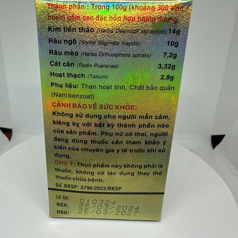 Kim Nguyên Tan Sỏi Hoàn - Thực Phẩm Chức Năng Hỗ Trợ Tan Sỏi Thận, Bàng Quang và Đường Tiết Niệu, Giảm Đau, Tăng Cường Sức Khỏe