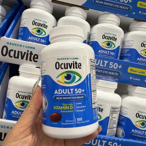 Viên Bổ Mắt Ocuvite Adult 50+ 150v - Dinh Dưỡng Thiết Yếu Cho Mắt, Bảo Vệ Sức Khỏe Đôi Mắt Cho Người Trên 50 Tuổi